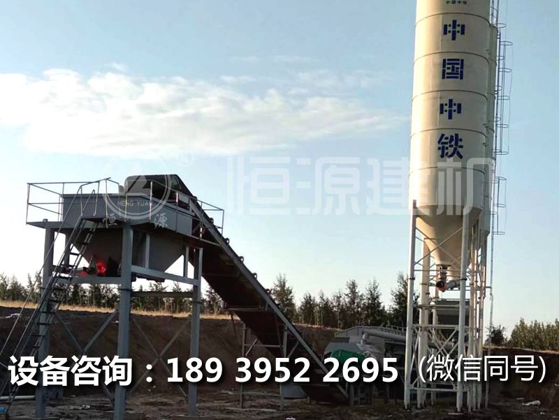 吉林通榆中国建筑800稳定土拌和设备安装调试成功