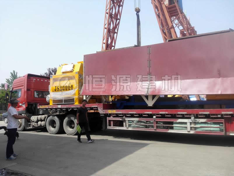 HZS120型搅拌站发货现场