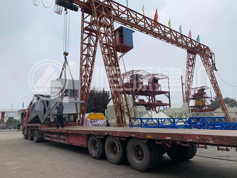恒源建机 YHZS50型移动搅拌站发往南阳邓州